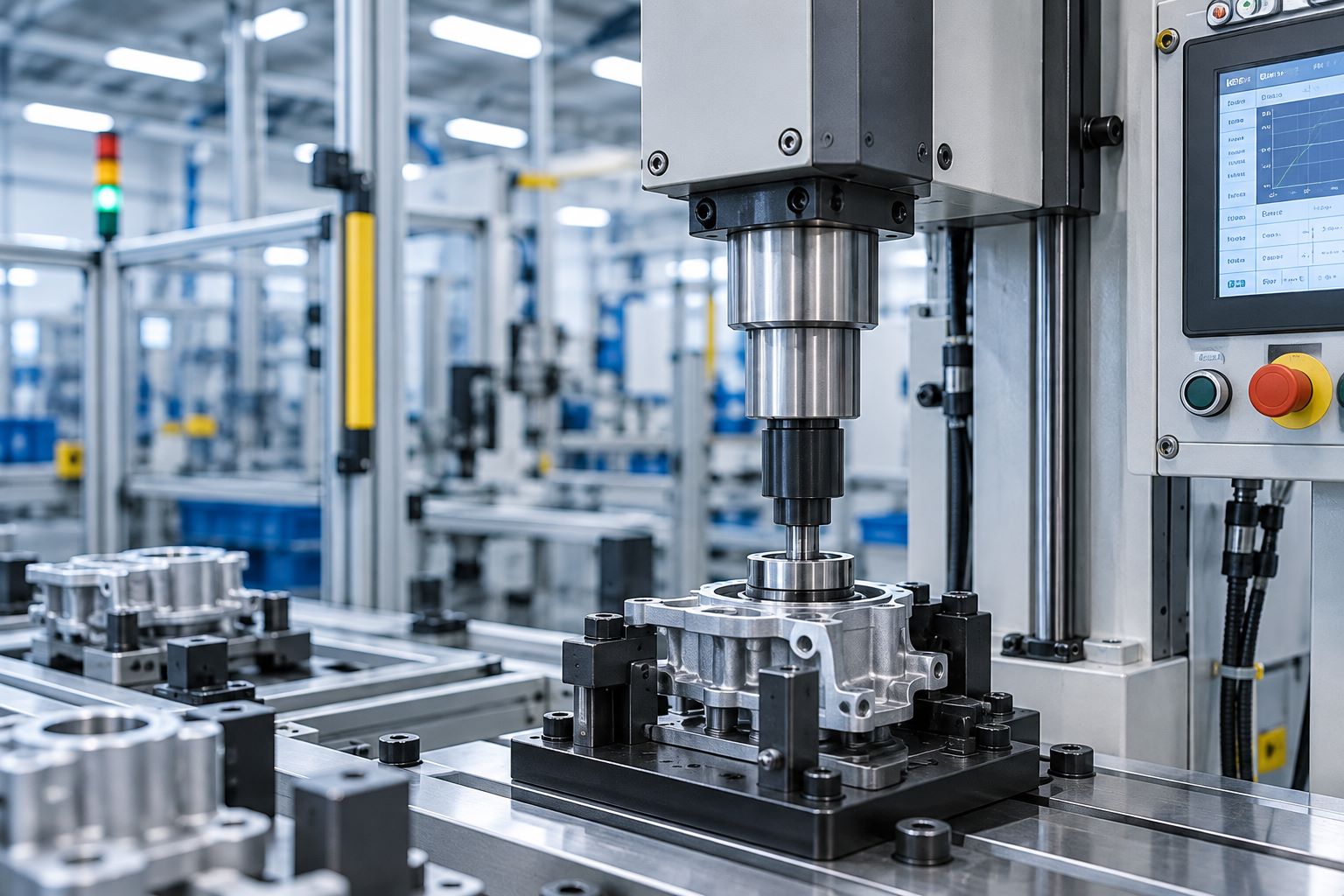 máy ép, gia công, lắp ráp công nghiệp
